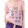Kid children's love girl, height 128 cm, pink color