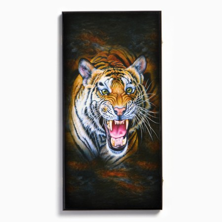 Wooden backgammon large, board game "Tiger"
