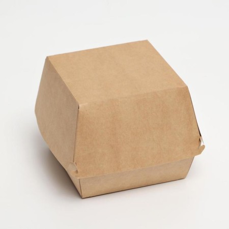 Packaging for burgers, craft, 11 x 11 x 11 cm