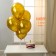Set of candle in a cake + 5 balls, number 1, gold