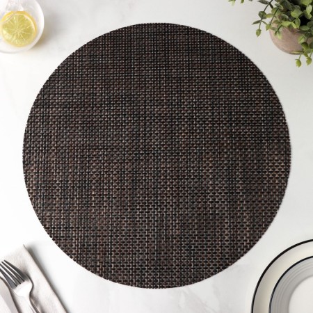 Serving napkin on the table "DI", d = 38 cm, color dark chocolate-3