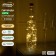 Garland “thread” 2 m dew with a cork, IP44, silver thread, 20 LED, glow warm white, solar battery