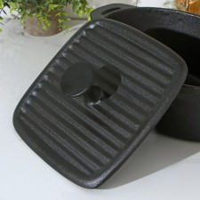 Press Press cover “Square”, cast iron, 23 × 23 cm, black