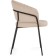 Chair on a metal frame Leo Metal/velor, black/beige 56x52x80 cm