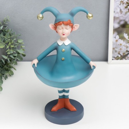 Souvenir Polystone stand "Baby in a costume costume" Blue 32x18.5x18.5 cm