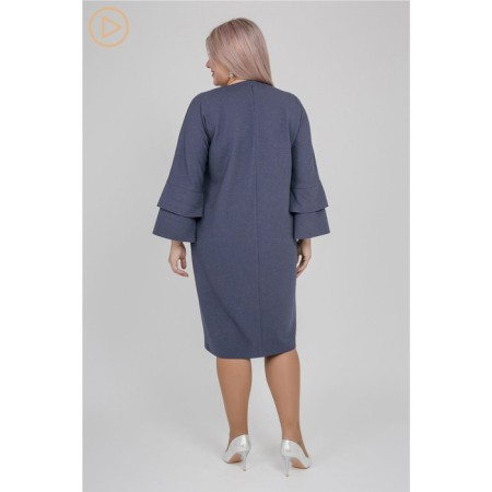 Women's dress, size 54, blue color-5