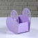 Kashpo wooden "Openland heart", lilac, 18 × 8.6 × 14 cm