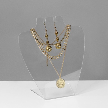 A necklace for a necklace 18 × 8 × 21 cm, 3 mm plexiglass, transparent, in a protective film-1