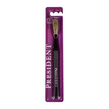 President Exclusive toothbrush Average hardness, 6 MIL