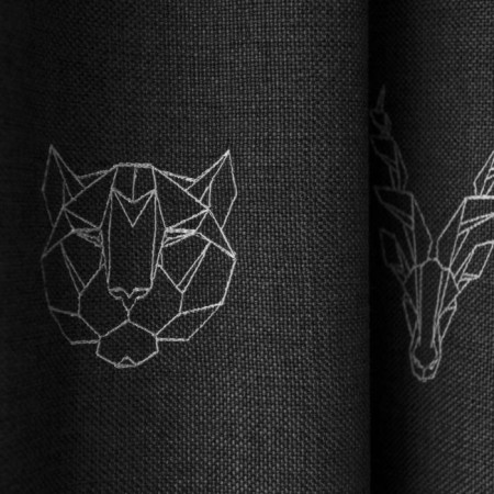 Set of curtains "Luka", size 2x145x270 cm, color wet asphalt-2