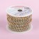 Chain with rhinestones, with holography, metal, glass, 2.5 mm, 9 ± 1 m, gold color