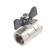 Ballic Aqualink, PN 50 tap, internal/internal thread 1/2 ", butterfly, nickel.
