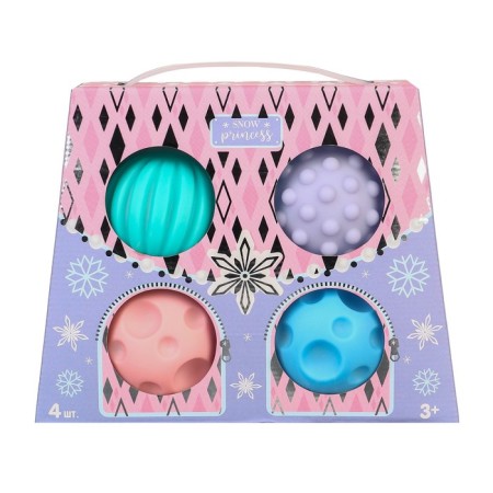 Gift set of developing balls "Cold Heart", 4 pcs., New Year's gift packaging, crumb I-7