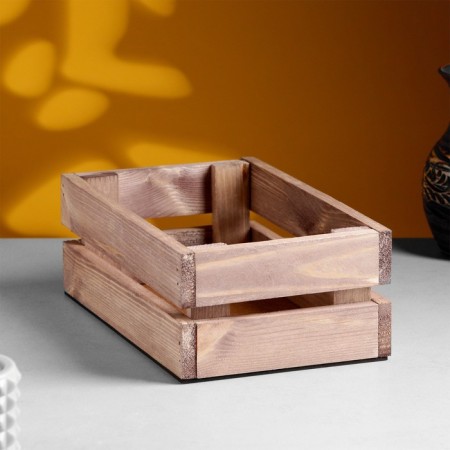 Kashpo wooden 26x16x10 cm natural aged oak-1