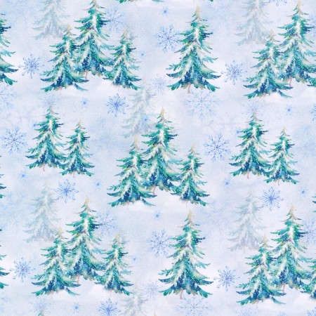 Paper packing glossy double -sided "Winter village", 50 x 70 cm, New Year-3