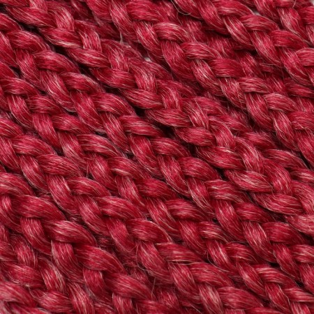 SIM-BRAIDS AFROKOSOS, 60 cm, 18 strands (CE), red/white color (#FR-2)-1