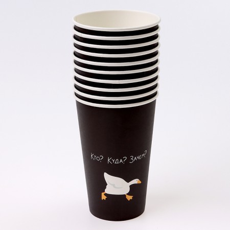 A one -time paper glass for coffee "Goose", 400 ml-2