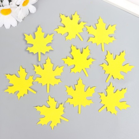 Foamir's blank "List of maple", 5x5cm, 10pcs, yellow set