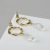 Earrings with rhinestones "sia" drops, white color in gold