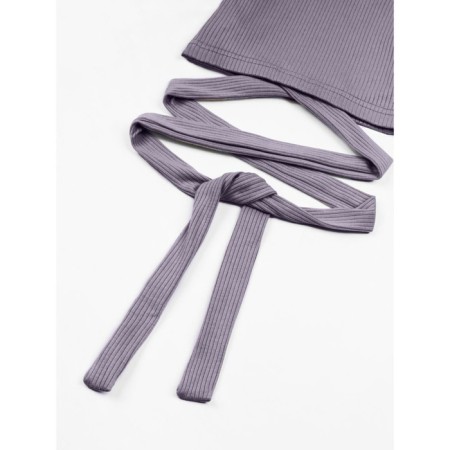 TOP for a girl with short sleeves on Generation ties, height 128 cm, purple color-7