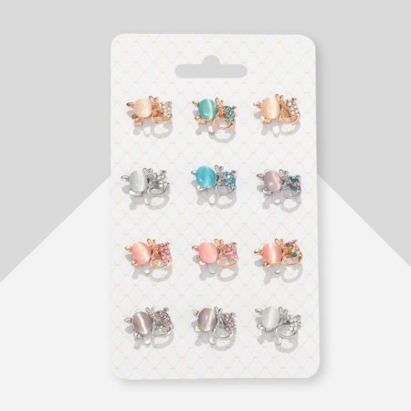 Brooch "cat" assorted, color mix (indivisible packing 12 pcs., Price per pcs.)-1
