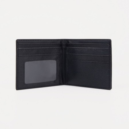 Male purse without fastening, department for bills, for cards, brown color-1