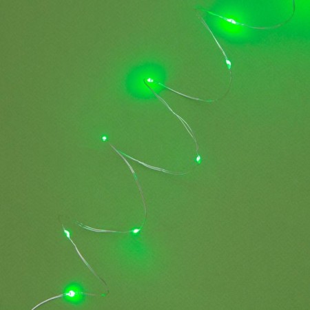 Garland "thread" 20 m dew, IP44, silver thread, 200 led, green glow, 2 modes, solar battery-5