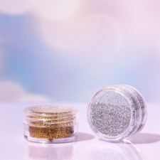 Cosmetic glitter in the jar of “gold and silver” set, 2pcs. 5 g