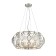 Buzzati chandelier, 6x40W E14, champagne color, white