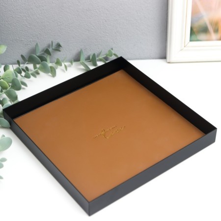 Claus for trifles metal, claim. Coat "square" black-beige 20.5x20.5x2.5 cm