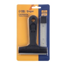 Tundra scraper, plastic case, sliding blade, 100 mm, 2 spare blades