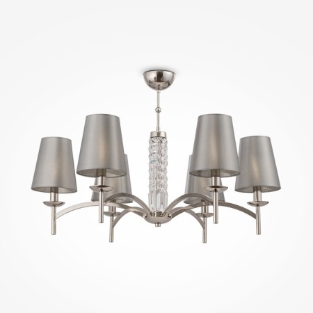 Chandelier Maytoni Mod076PL-06N, 6HE14, 40W, 88.5x88.5x62 cm, Nickel color
