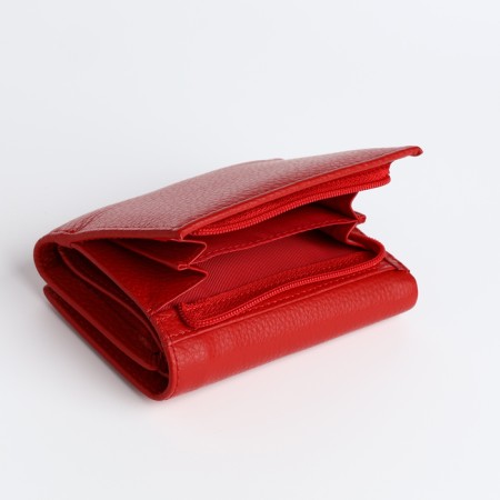 Women's wallet on magnet, red color-2