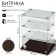 Desktop window, 2 shelves, 400 × 300 × 700, chipboard, glass color wenge