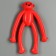 A toy for dogs "Monkey" with a squeak, 19.5 cm, silicone, red