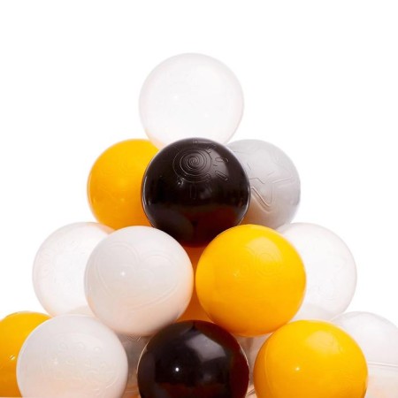 A set of balls 150 pcs, colors: yellow, gray, white, black, transparent-4