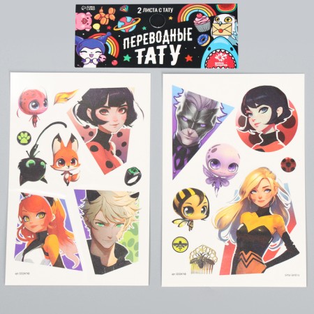 Set for creativity "Heroes", translated tattoos, 2 sheets