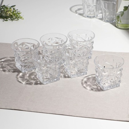 A set of low glasses, glass, d = 10 cm, h = 9 cm, 285 ml, 6 pcs