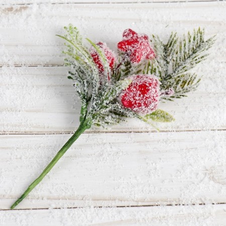 Decor "Winter Charm" Berries Star of Horses Horses, 15 cm-1