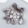 Decor for creativity textiles "Bun, noble gray" set 6 pcs 6 cm