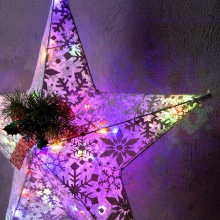 LED figure "Star" 30 cm, metal, 220 V, glow of multi-2