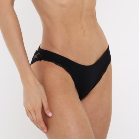 Panties female Braziliano, black color, size 46 (m)