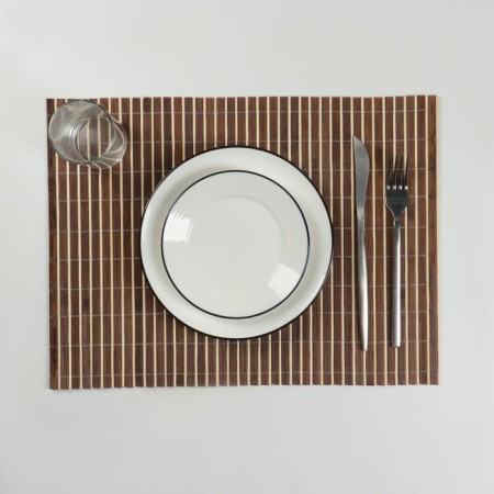 Serving napkin on the table "Brown straw", 45 × 30 cm, brown color