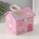 Casket to the leatherette for decorations house "Diplon" pink 16.5x19x16.5 cm