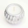 Candle "Shar" in a candlestick with sharp faces of gypsum, 7x6cm, silver