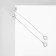 Earrings with pearls "chains" ring and bead, white color in silver, ball No. 10