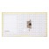 A4, 50 mm, calligrata, PVC, embossing "flax", metal edging, pocket for a spine, gathered, yellow, mix