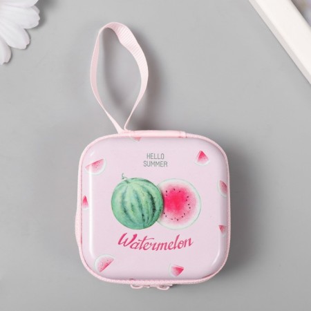 Casket Metal on Lightning "Watermelon" 7x7x3.3 cm-1