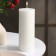 Candle-cylinder smooth, 7x15cm, white, 24 hours
