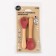A set of children's cutlery, fork and spoon M&B (silicone, bamboo), cherry